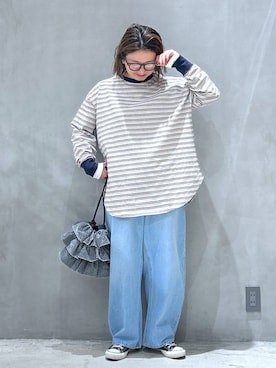 「アイテム（サングラス）」を使った、asamiさん（レディース・155cm）の冬コーディネート