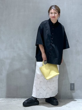 「LAKOLE（ラコレ）のアイテム（サンダル）」を使った、asamiさん（レディース・155cm）の夏コーディネート