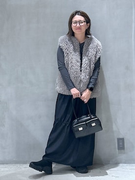 「アイテム（ワンピース）」を使った、asamiさん（レディース・155cm）の秋コーディネート