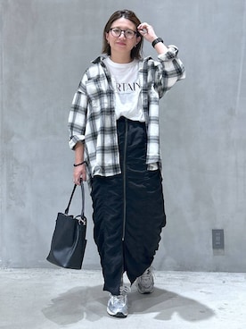 「アイテム（スカート）」を使った、asamiさん（レディース・155cm・30代）の秋コーディネート