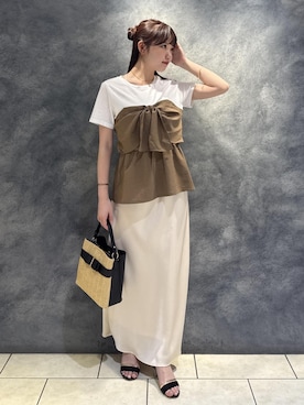 「VIS（ビス）のアイテム（キャミソール）」を使った、minary1005さん（レディース・158cm）の夏コーディネート