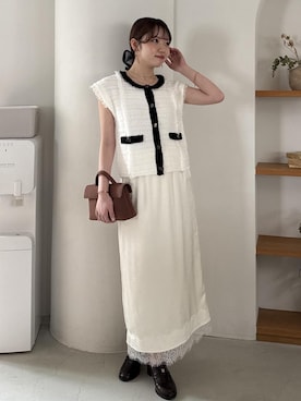 「VIS（ビス）のアイテム（ハンドバッグ）」を使った、minary1005さん（レディース・158cm）の夏コーディネート
