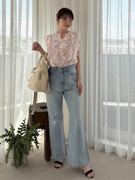 「VIS（ビス）のアイテム（パンツ）」を使った、minary1005さん（レディース・158cm）の夏コーディネート