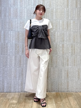 「Juze（ジュゼ）のアイテム（サンダル）」を使った、minary1005さん（レディース・158cm）の夏コーディネート