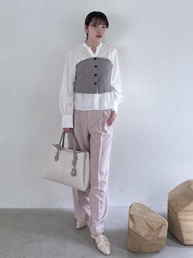 「VIS（ビス）のアイテム（パンツ）」を使った、minary1005さん（レディース・158cm）の冬コーディネート