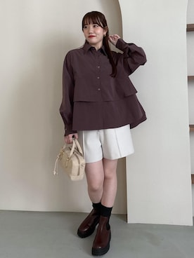 「アイテム（バレッタ/ヘアクリップ）」を使った、minary1005さん（レディース・158cm）の夏コーディネート