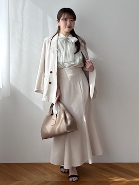 「VIS（ビス）のアイテム（テーラードジャケット）」を使った、minary1005さん（レディース・158cm）の春コーディネート