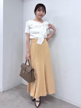 「Juze（ジュゼ）のスリングバックビットパンプス（パンプス）」を使った、minary1005さん（レディース・158cm・20代）の夏コーディネート