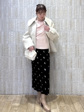 「アイテム（バレッタ/ヘアクリップ）」を使った、minary1005さん（レディース・158cm・20代）の冬コーディネート