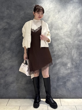 「VIS（ビス）のアイテム（アクセサリー）」を使った、minary1005さん（レディース・158cm）の秋コーディネート