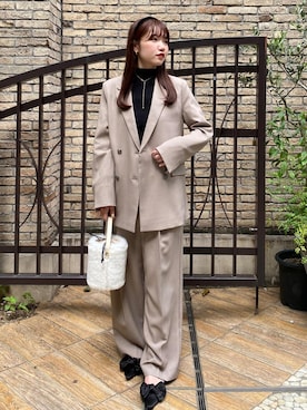 「158cm」｜「アイテム（スラックス）」を使った、minary1005さん（レディース・158cm）の秋コーディネート