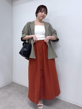 「アイテム（テーラードジャケット）」を使った、minary1005さん（レディース・158cm）の夏コーディネート