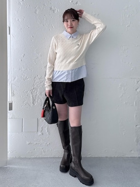 「ニット/セーター」｜minary1005さん（レディース・158cm）の冬コーディネート