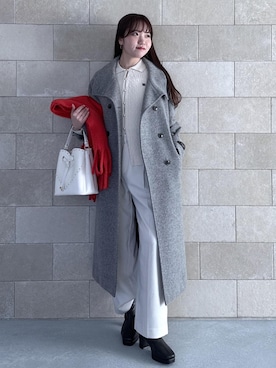 「ワントーンコーデ」｜minary1005さん（レディース・158cm）の冬コーディネート