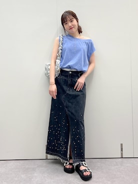 「スリット」｜「アイテム（キャミソール）」を使った、minary1005さん（レディース・158cm）の夏コーディネート