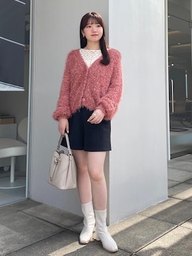 「アイテム（ブーツ、ホワイト系）」を使った、minary1005さん（レディース・158cm）の秋コーディネート