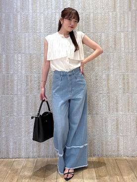 「Juze（ジュゼ）のアイテム（サンダル）」を使った、minary1005さん（レディース・158cm）の夏コーディネート