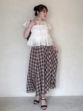 「Juze（ジュゼ）のアイテム」を使った、minary1005さん（レディース・158cm）の夏コーディネート