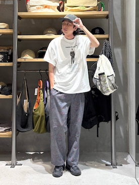 「UNIVERSAL OVERALL（ユニバーサルオーバーオール）のアイテム」を使った、フジさん（メンズ・180cm）の夏コーディネート