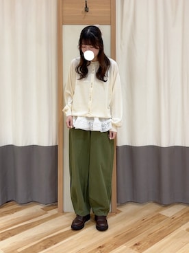 「Samansa Mos2（サマンサ モスモス）のアイテム（パンツ）」を使った、ayuさん（レディース・153cm）の春コーディネート