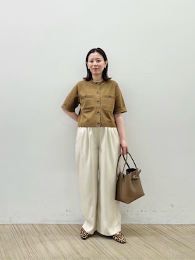「秋服」｜「アイテム（サンダル）」を使った、Nakamotoさん（レディース・152cm）の秋コーディネート