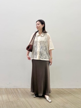 「BEAUTY&YOUTH UNITED ARROWS（ビューティーアンドユースユナイテッドアローズ）のアイテム（スカート）」を使った、Nakamotoさん（レディース・152cm）の秋コーディネート