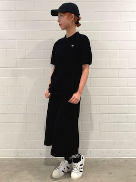 「adidas（アディダス）のアイテム（ポロシャツ）」を使った、RHさん（レディース・158cm）の秋コーディネート