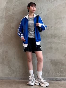 「アイテム（ジャージ）」を使った、RHさん（レディース・158cm）の秋コーディネート