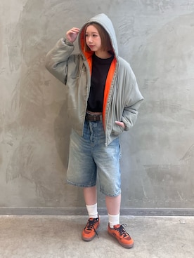 「アディダスオリジナルス」｜「アイテム（スウェット）」を使った、RHさん（レディース・159cm）の秋コーディネート