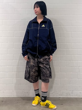 「adidas（アディダス）のイタリア60s / ITALIA 60s / アディダスオリジナルス adidas Originals（スニーカー、イエロー系）」を使った、RHさん（レディース・158cm）の春コーディネート