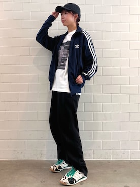 「アイテム（ジャージ）」を使った、RHさん（レディース・158cm）の秋コーディネート