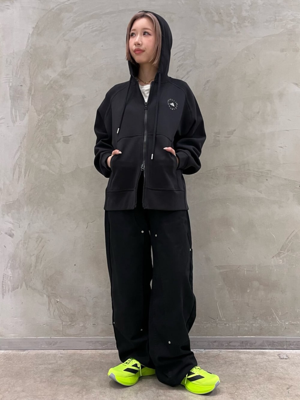 adidas by Stella McCartney フルジップ パーカー - ブラック
