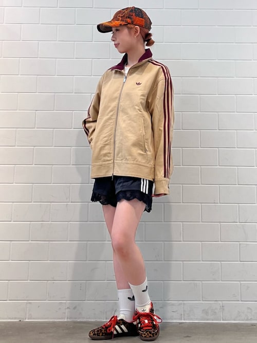 新品　レース トリム スリーストライプス ショーツ ショートパンツ　S adidas（アディダス）の「レース トリム スリーストライプス
