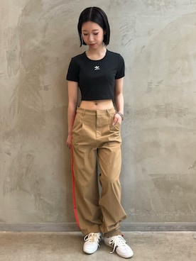 「リブT」｜RHさん（レディース・158cm）の夏コーディネート