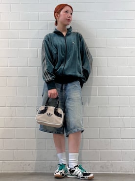 「アイテム（ジャージ）」を使った、RHさん（レディース・158cm）の秋コーディネート