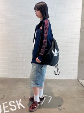 「アイテム（ジャージ）」を使った、RHさん（レディース・158cm）の冬コーディネート