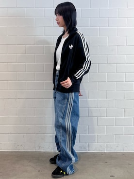 「アイテム（ジャージ）」を使った、RHさん（レディース・158cm）の冬コーディネート