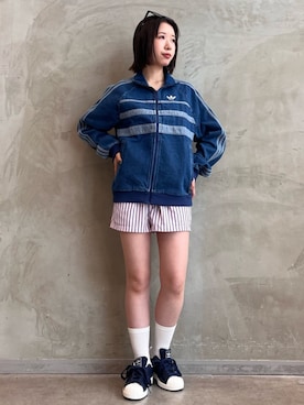 「アイテム（デニムジャケット）」を使った、RHさん（レディース・158cm）の夏コーディネート