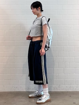 「クロップドトップス」｜RHさん（レディース・158cm）の夏コーディネート
