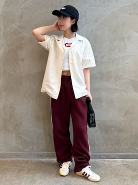 「アディダスオリジナルス」｜「アイテム（ハンドバッグ）」を使った、RHさん（レディース・158cm）の夏コーディネート