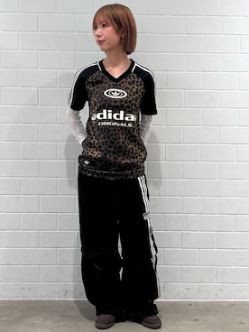 「adidas（アディダス）のハンドボール スペツィアル / HANDBALL SPEZIAL / アディダスオリジナルス adidas Originals（スニーカー、ブラウン系）」を使った、RHさん（レディース・158cm）の春コーディネート
