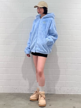 「adidas（アディダス）のトーナルメタルトレフォイル付きデイリーアイコンキャップ EV.IC DAD CAP / アディダスオリジナルス adidas Originals（キャップ、ベージュ系）」を使った、RHさん（レディース・158cm）の秋コーディネート