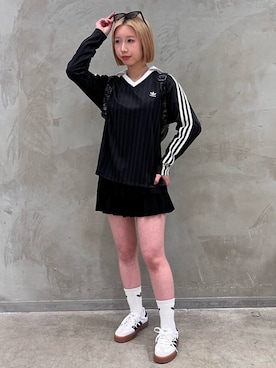 「アイテム（ポロシャツ）」を使った、RHさん（レディース・158cm）の冬コーディネート