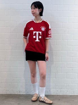 「adidas（アディダス）のハンドボール スペツィアル ローファー / HANDBALL SPEZIAL LOAFER W / アディダスオリジナルス adidas Originals（スニーカー、ブラウン系）」を使った、RHさん（レディース・158cm）の夏コーディネート