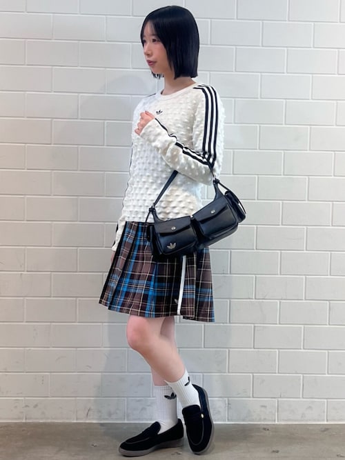 プリーツ チェック スカート / アディダスオリジナルス adidas
