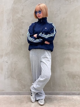 「アイテム（ジャージ）」を使った、RHさん（レディース・159cm）の冬コーディネート