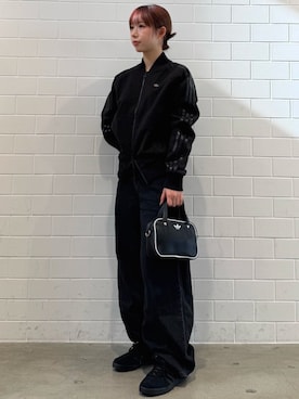 「アイテム（ジャージ）」を使った、RHさん（レディース・158cm）の冬コーディネート