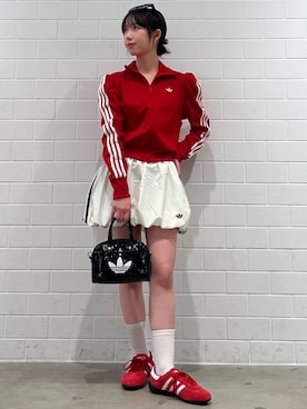 「アイテム（ジャージ）」を使った、RHさん（レディース・158cm）の冬コーディネート