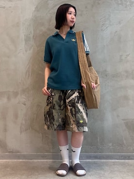 「アディダスオリジナルス」｜「アイテム（レッグウェア）」を使った、RHさん（レディース・158cm）の夏コーディネート
