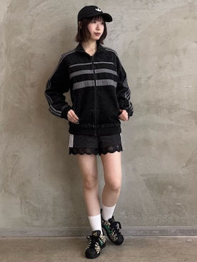 「アイテム（ナイロンジャケット）」を使った、RHさん（レディース・158cm）の夏コーディネート